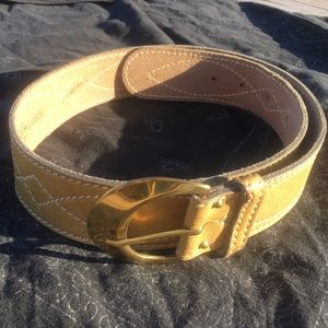 Cream Stitched Anne Klein by Calderon Belt
